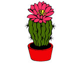 Dibujo Cactus con flor pintado por DALL