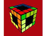 Dibujo Cubo de Rubik pintado por honguito