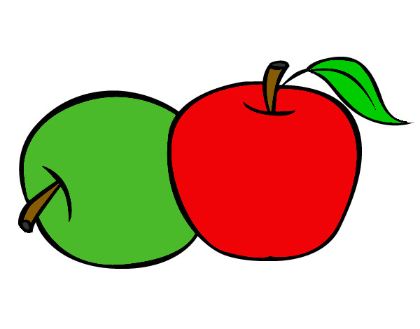 Dibujo Dos manzanas pintado por IsaSofia