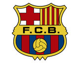 Dibujo Escudo del F.C. Barcelona pintado por Sebbe