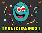 Dibujo Felicidades pintado por tututu