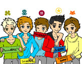 Dibujo Los chicos de One Direction pintado por les123
