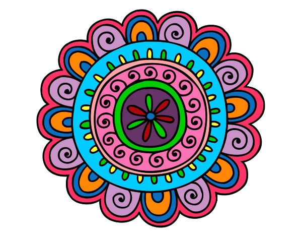 Dibujo Mandala alegre pintado por vapadica02