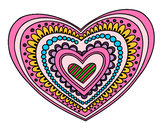 Dibujo Mandala corazón pintado por annsita