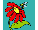 Dibujo Margarita con abeja pintado por PUCCA75