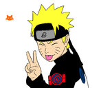 Dibujo Naruto sacando lengua pintado por LLamet