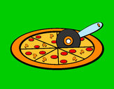 Dibujo Pizza pintado por fiestero