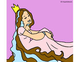 Dibujo Princesa relajada pintado por juli36
