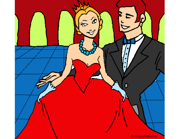 Dibujo Princesa y príncipe en el baile pintado por karitas97