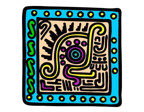 Dibujo Símbolo maya pintado por les123