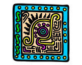 Dibujo Símbolo maya pintado por les123