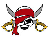 Dibujo Símbolo pirata pintado por EJCL