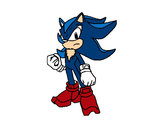 Dibujo Sonic pintado por lisali