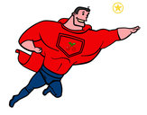 Dibujo Superhéroe grande pintado por luiskiki