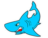 Dibujo Tiburón enfadado pintado por LEOPUELL