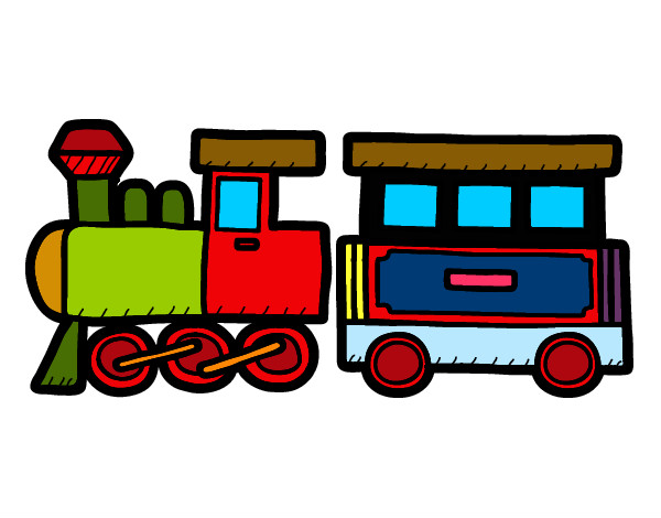 Dibujo Tren alegre pintado por Chiri