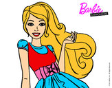 Dibujo Barbie con su vestido con lazo pintado por noeliavasq