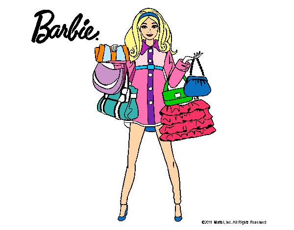 Dibujo Barbie de compras pintado por Nereals
