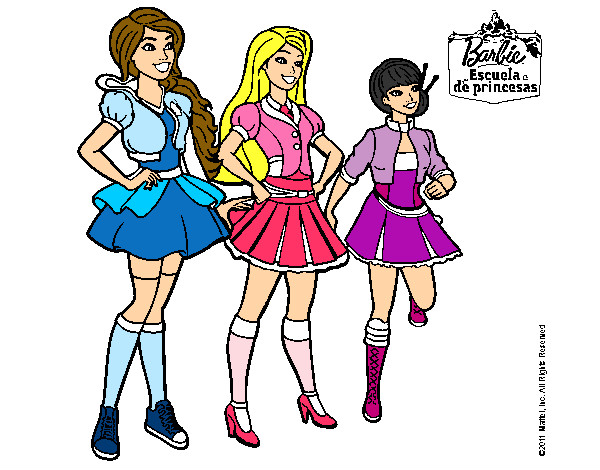 Dibujo Barbie y sus compañeros de equipo pintado por Nereals