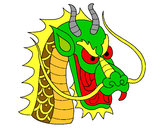 Dibujo Cabeza de dragón 1 pintado por diego179