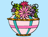 Dibujo Cesta de flores 11 pintado por ynes