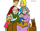 Dibujo Familia pintado por trolling