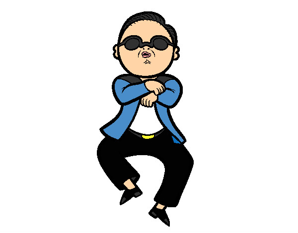 Dibujo Gangnam Style pintado por DJgoku