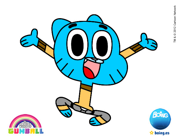 Dibujo Gumball pintado por angelesss