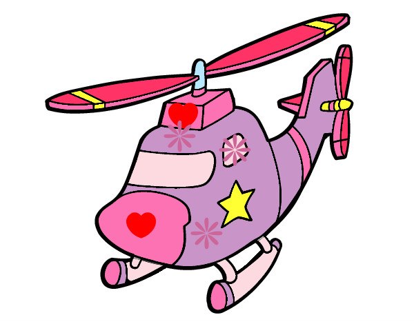 Dibujo Helicóptero con una estrella pintado por Carolina99