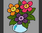 Dibujo Jarrón de flores pintado por miucha 
