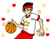 Dibujo Jugador de básquet junior pintado por guiliana
