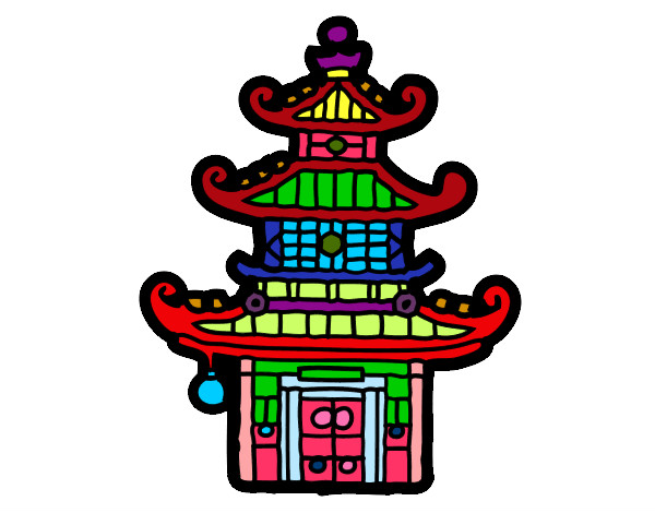 Dibujo Pagoda china pintado por lorele
