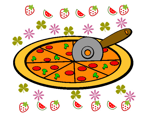 Dibujo Pizza pintado por yulu