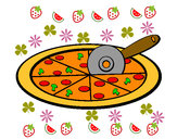 Dibujo Pizza pintado por yulu