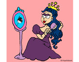 Dibujo Princesa y espejo pintado por arischoool