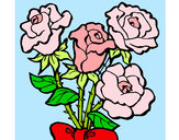 Dibujo Ramo de rosas pintado por RACHANI