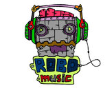 Dibujo Robot music pintado por davidcaal