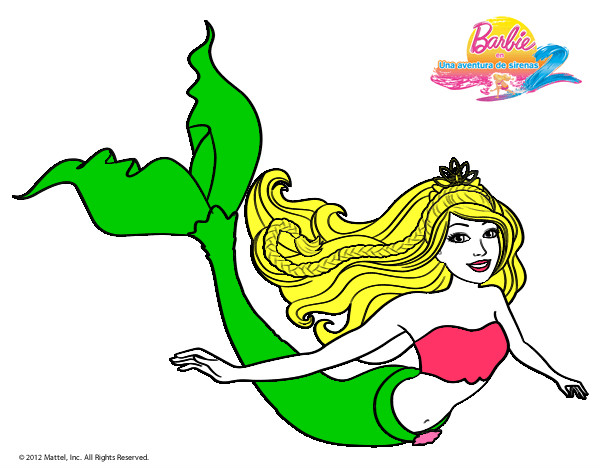 Dibujo Sirena contenta pintado por Carolina99