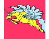 Dibujo Unicornio alado pintado por dreigon