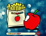 Dibujo Apple fries pintado por luciavela