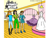 Dibujo Barbie mirando vestidos pintado por anaruth251