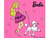 Dibujo Barbie paseando a su mascota pintado por alejjandra