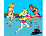Dibujo Barbie y sus amigas pintado por montse1