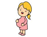 Dibujo Chica embarazada pintado por Seysmar