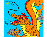 Dibujo Dragón japonés pintado por Lars