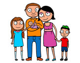 Dibujo Familia unida pintado por arleth_bu