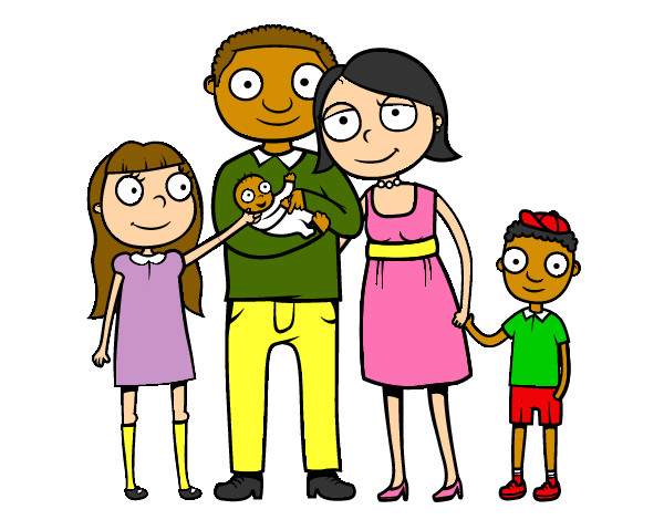 Dibujo Familia unida pintado por giulian