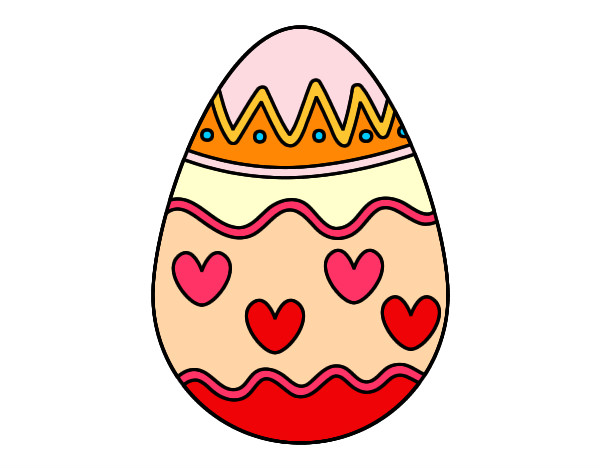 Dibujo Huevo con corazones pintado por Jimenita18