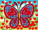 Dibujo Mandala mariposa pintado por almualma