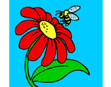Dibujo Margarita con abeja pintado por Marucaball